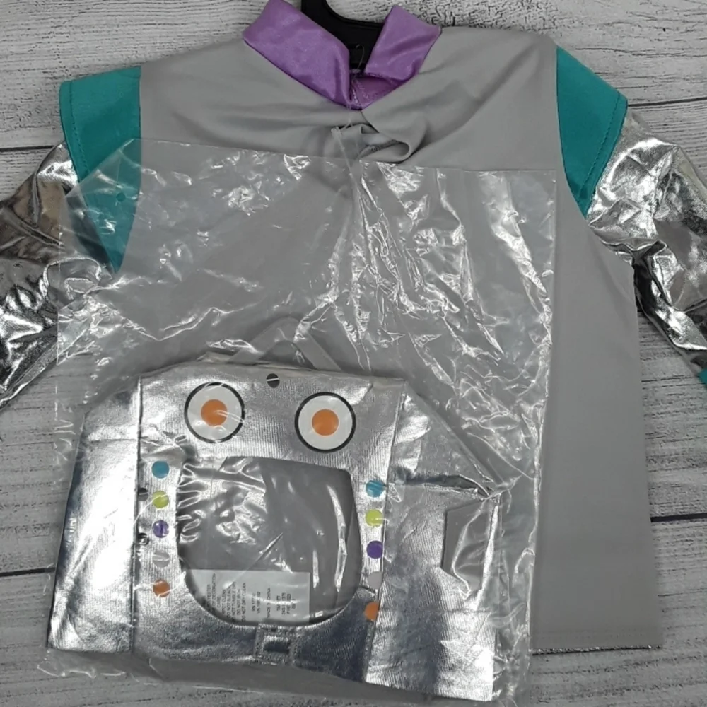 Target Hyde & Eek Kids Infant Costume 0-6 Months Robot Suit Tunic Hat Halloween - Picture 3 of 6